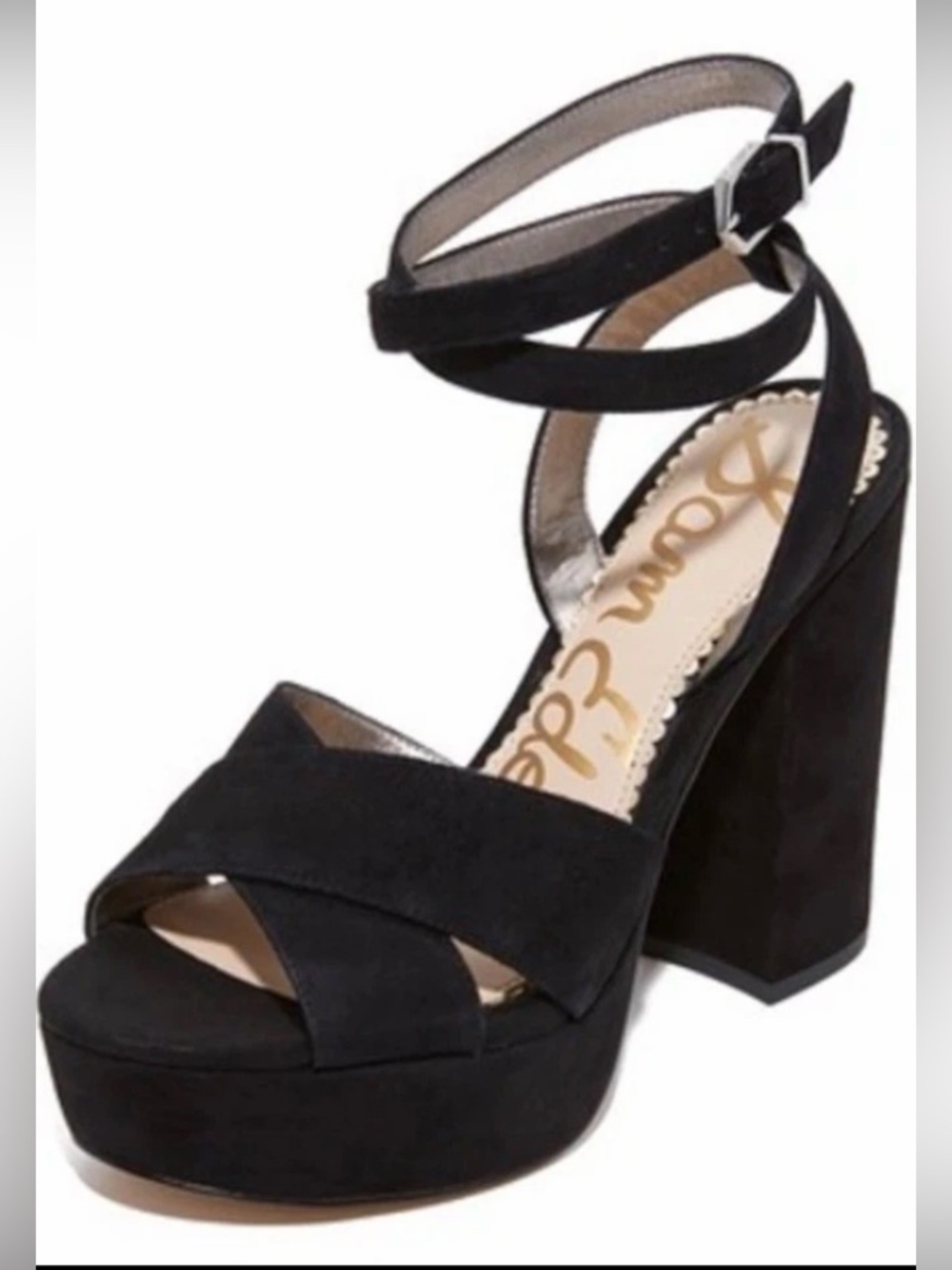 Sam Edelman Mara‎ Black Suede Platform Shoes 8.5